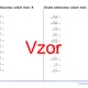 Druhá odmocnina celých čísel | matematika | 26 sloupců 3