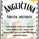 Anglická slovíčka- nábytek, místnosti 2
