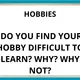 HOBBIES CONVERSATION CARDS 3