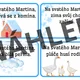Svatomartinský příběh na kartičkách + obrázkové kartičky + pranostiky + běhací diktát 6