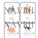 DOMESTIC ANIMALS AND THEIR YOUNG - flashcards, I have. Who has? - 2 varianty hry 4