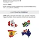 KLIPARTY, CLIPARTS - ZEMĚ, COUNTRIES (40 zemí - obrysy a vlajky) 2