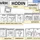 Rozvrh hodin velký - černobílý 2