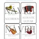 MUSICAL INSTRUMENTS - flashcards, I have. Who has? - 2 varianty hry 4