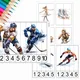 ZIMNÍ SPORTY - počítání a puzzle pro nejmenší 2