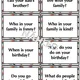 Rapid Fire Questions - Family and Life Events (A1) 2