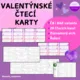 Valentýnské čtecí karty, čtení s porozuměním 2