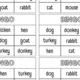 Farm animals - bingo 2