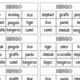 ZOO animals - bingo 3