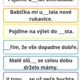 Běhací diktát - dě, tě, ně, bě, pě, vě, mě 2