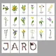 Jarní květiny - Girlanda s nápisem JARO 3