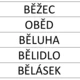 bě, pě, vě - čtecí karty 2