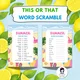 Anglický balíček aktivit - Summer activity bundle | Bingo | Word scramble | This or That | 5 second | I have who has 2
