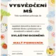 Vysvědčení MŠ 2