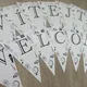 Girlanda černobílá - VÍTEJTE, WELCOME 5