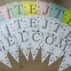 Girlanda černobílá - VÍTEJTE, WELCOME 3