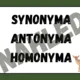 SYNONYMA, ANTONYMA, HOMONYMA - téma LES 4