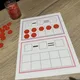 Tabulka na počítání s žetony, sčítání, odčítání, obtahování čísel 9