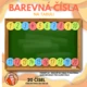 Barevná abeceda a čísla - na tabuli  2