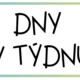 Dny v týdnu - pastelky 2