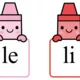 Slabiky s M, L, P, S - pastelky 3