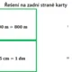 Kartičky s řešením – PŘEVODY JEDNOTEK délky, obsahu, objemu, hmotnosti a času 2