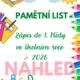 PAMĚTNÍ LIST a medaile k zápisu do 1.třídy 2026 2