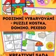 Podzimní vybarvování - puzzle kostka, domino, pexeso 2