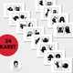 Kontrastní kartičky pro miminko, černobílé kartičky 2