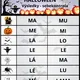 Halloween - běhací diktát - 1. třída - Slabiky 3