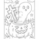 Halloweenské číselné omalovánky 2