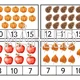 Kolíčkování PODZIM - počítání od 1 do 15 2