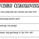 O vzniku Československa 2