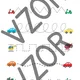 Barevné rozlišování a grafomotorika - dopravní prostředky a rostliny 5