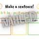 Colourful sentences - make a sentence (verb to be) 2