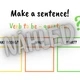Colourful sentences - make a sentence (verb to be) 3