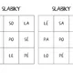 ŽIVÁ ABECEDA - slabikové bingo 5