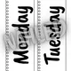 English calendar (black&white) 5