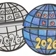 NOVÝ ROK 2026 - SKLÁDACÍ KNÍŽKA - DISKOKOULE 4