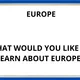 EUROPE - CONVERSATION CARDS 2