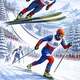  Zimní sporty - realistické - demonstrační karty  4