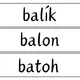 HLÁSKA B - čtecí kartičky 2