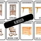 House and Furniture - Dům a nábytek - watercolour flashcards - kartičky 2
