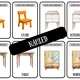 House and Furniture - Dům a nábytek - watercolour flashcards - kartičky 3