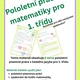 Pololetní práce z matematiky pro 1. třídu 2