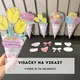 Kytičkové kornoutky k vybarvení - DIY dárek pro maminku / Valentýn / Den matek 4