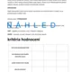 SLOH / kritéria hodnocení 2 3
