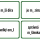 Kde bydlím? Procvičení vyjmenovaných slov B,L,M 2