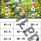 Sčítání a odčítání do 100 s přechodem - jarní loto 3