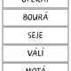 SLOVNÍ DRUHY - kartičky se slovy 7